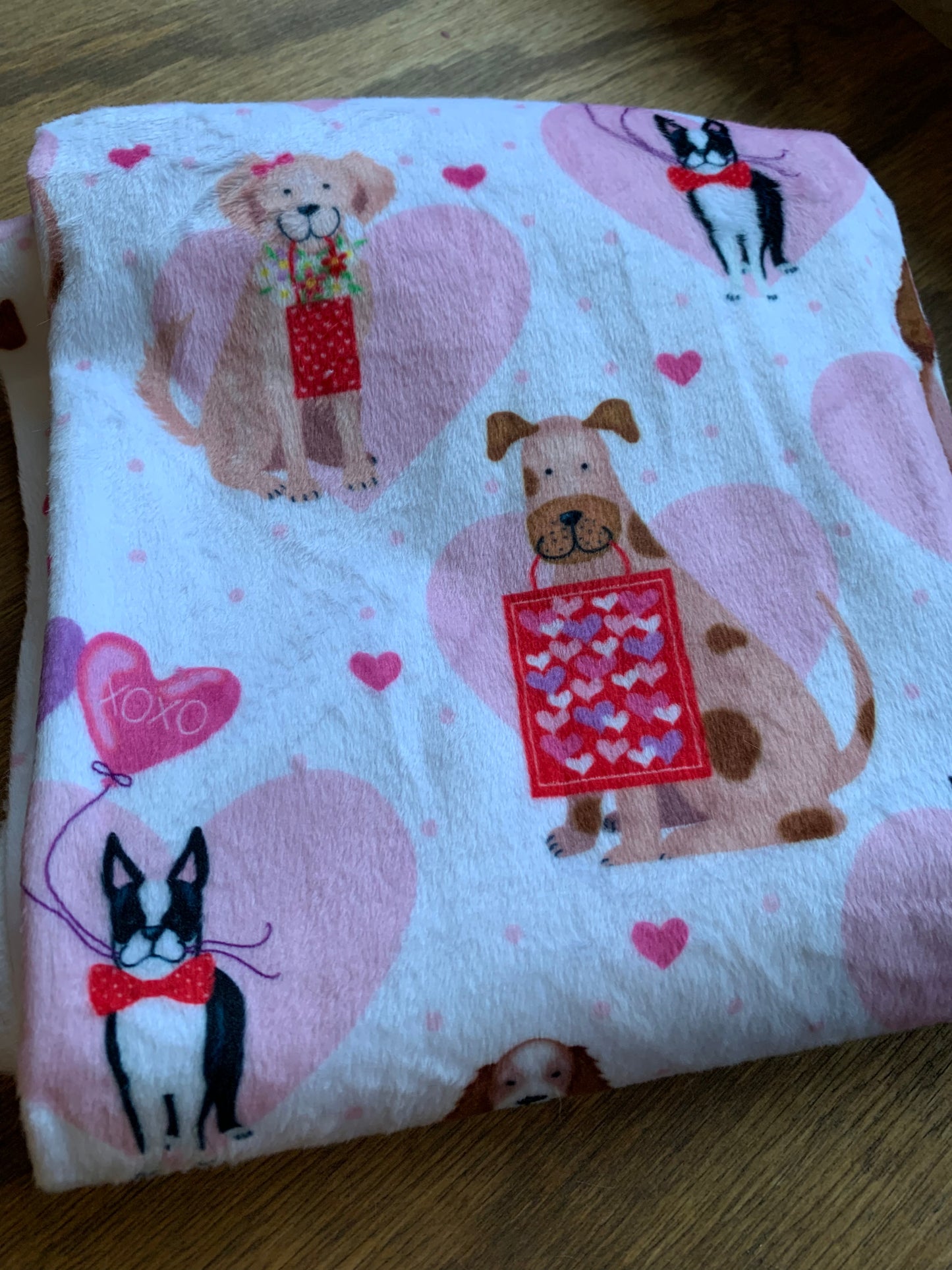 Valentine dogs baby blanket