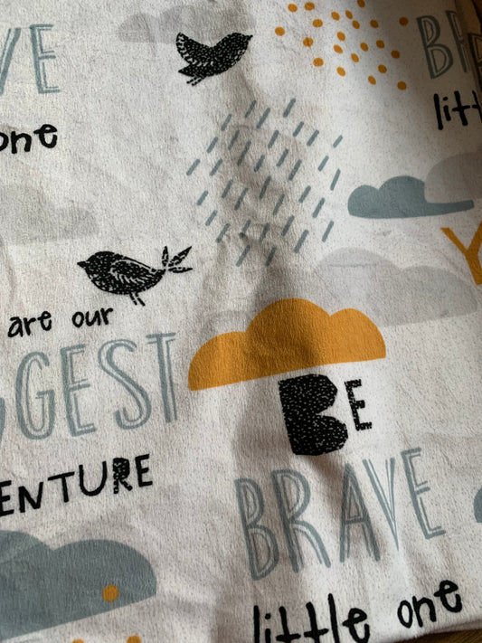 Be brave baby blanket